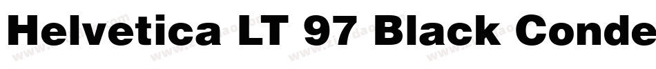 Helvetica LT 97 Black Condensed字体转换